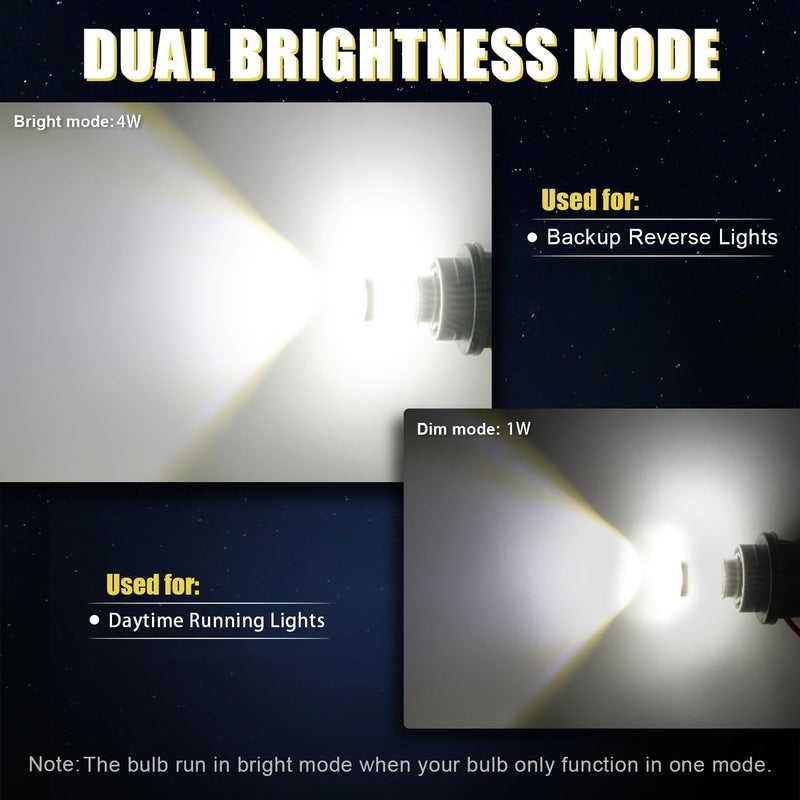 iBrightstar مصباح LED أبيض iBrightstar 7443، مصابيح ضوء عكسي LED 7440 فائقة السطوع لمصابيح الاحتياط، مصابيح التشغيل النهارية، مصابيح الانتظار، عبوة 2 - Image 5